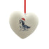 Sprocker Black & White in Santa Hat Christmas Heart Bauble